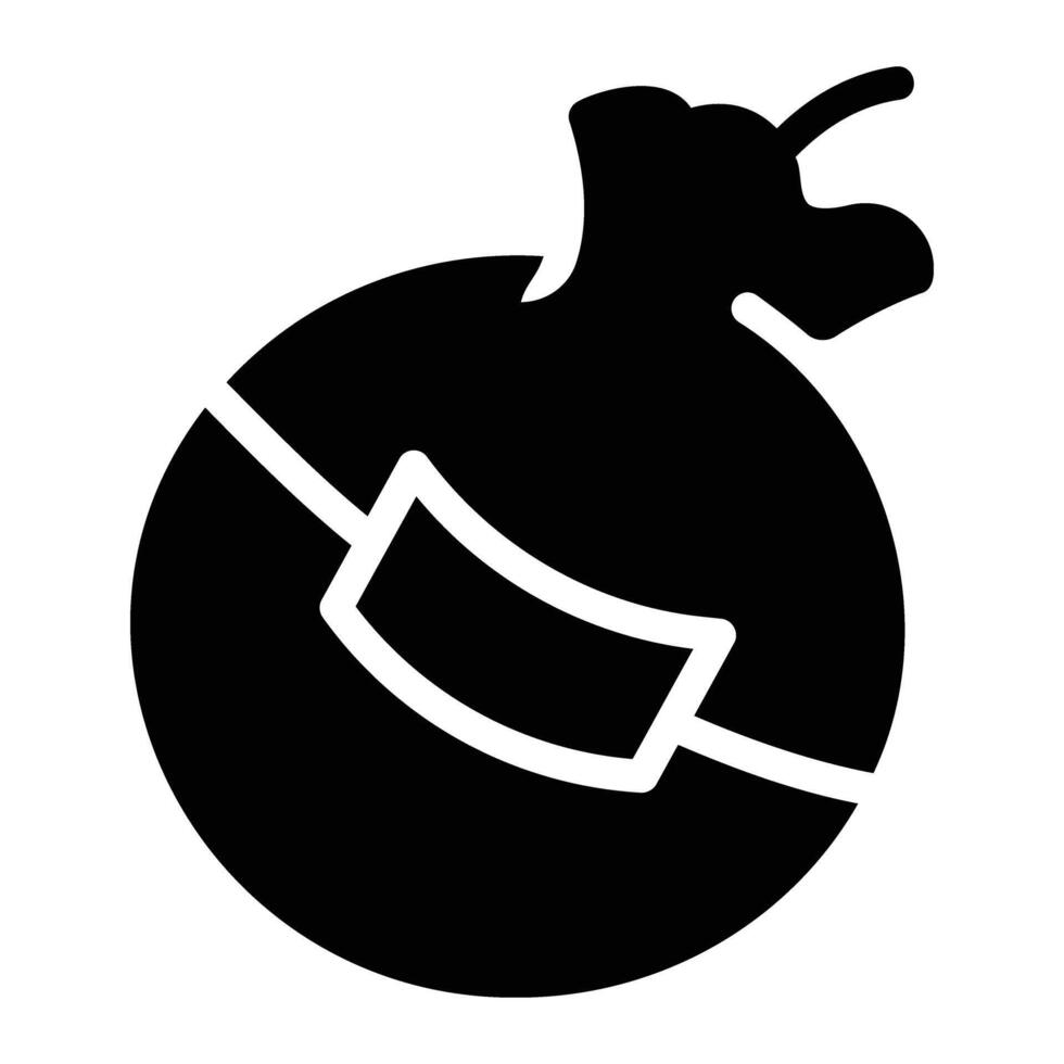 smoke bomb Glyph Icon Background White vector