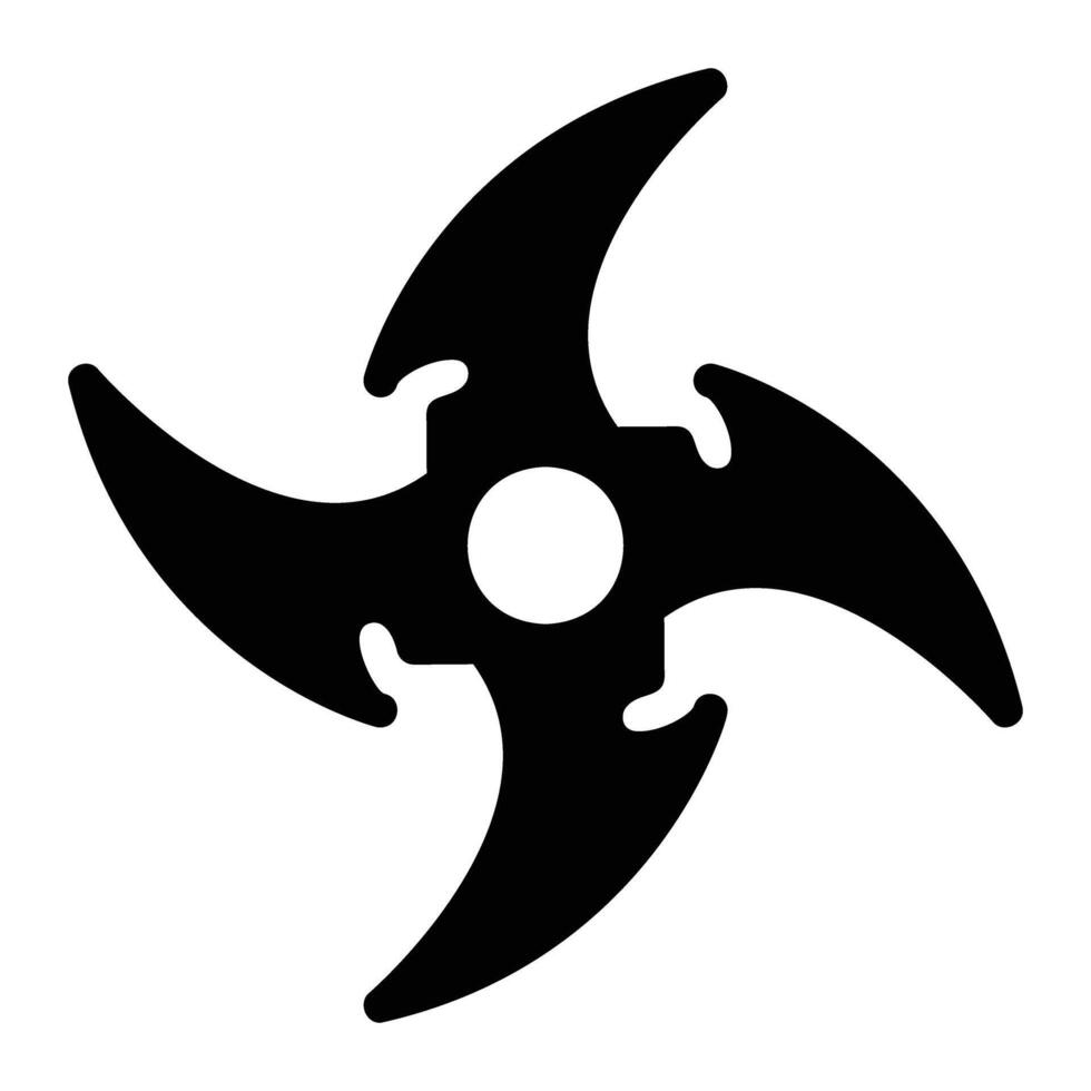 shuriken glifo icono antecedentes blanco vector