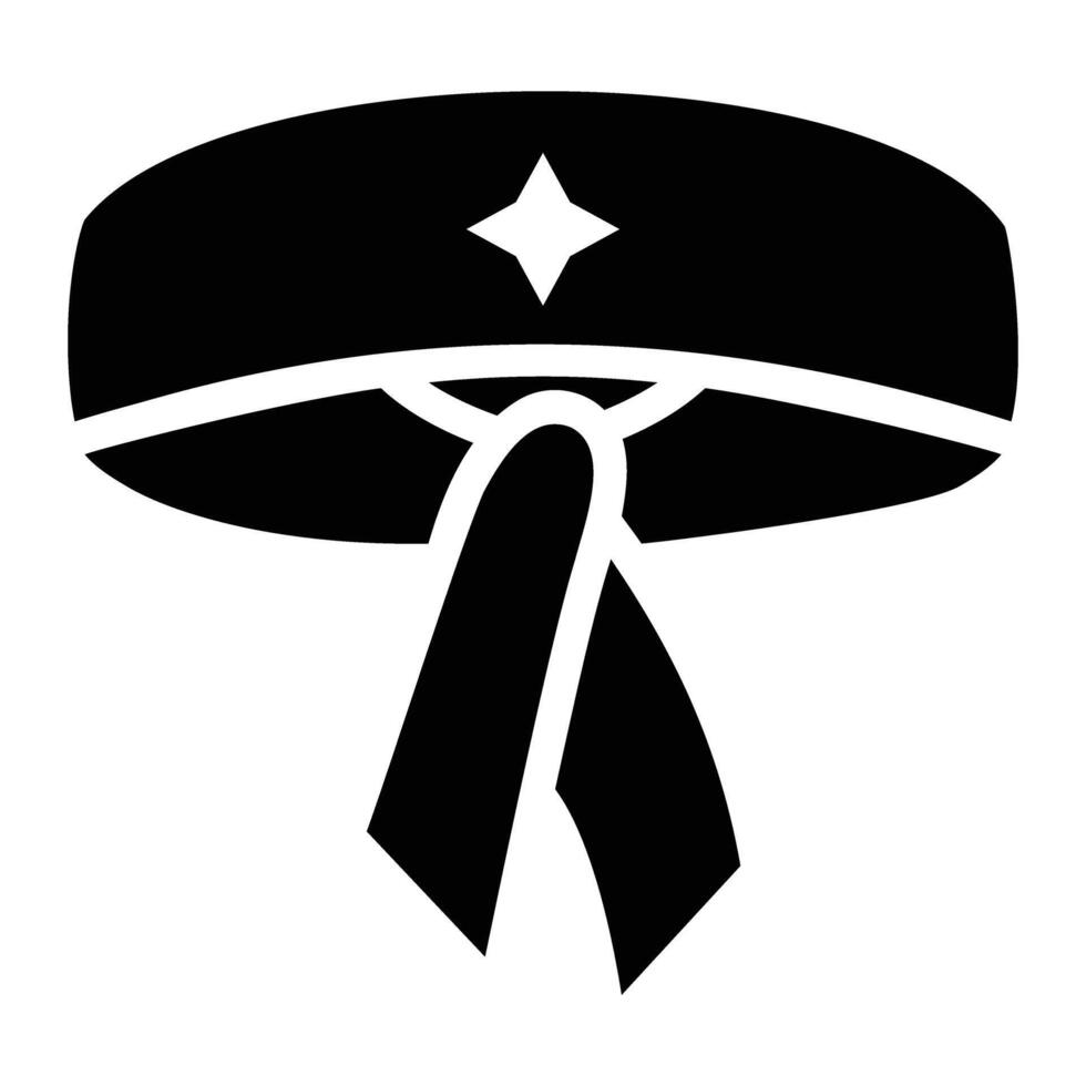 headband Glyph Icon Background White vector