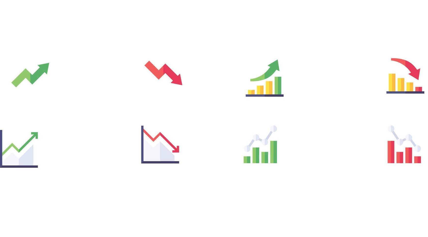 conjunto de diferente flechas y negocio, financiero y diario utilizar flechas vector Arte íconos