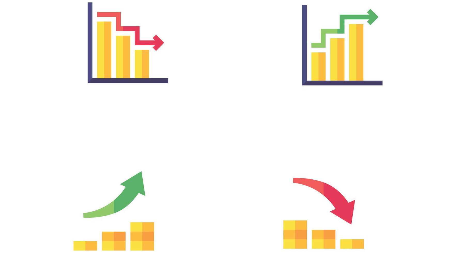 set of different arrows and business, financial and daily use arrows vector art icons