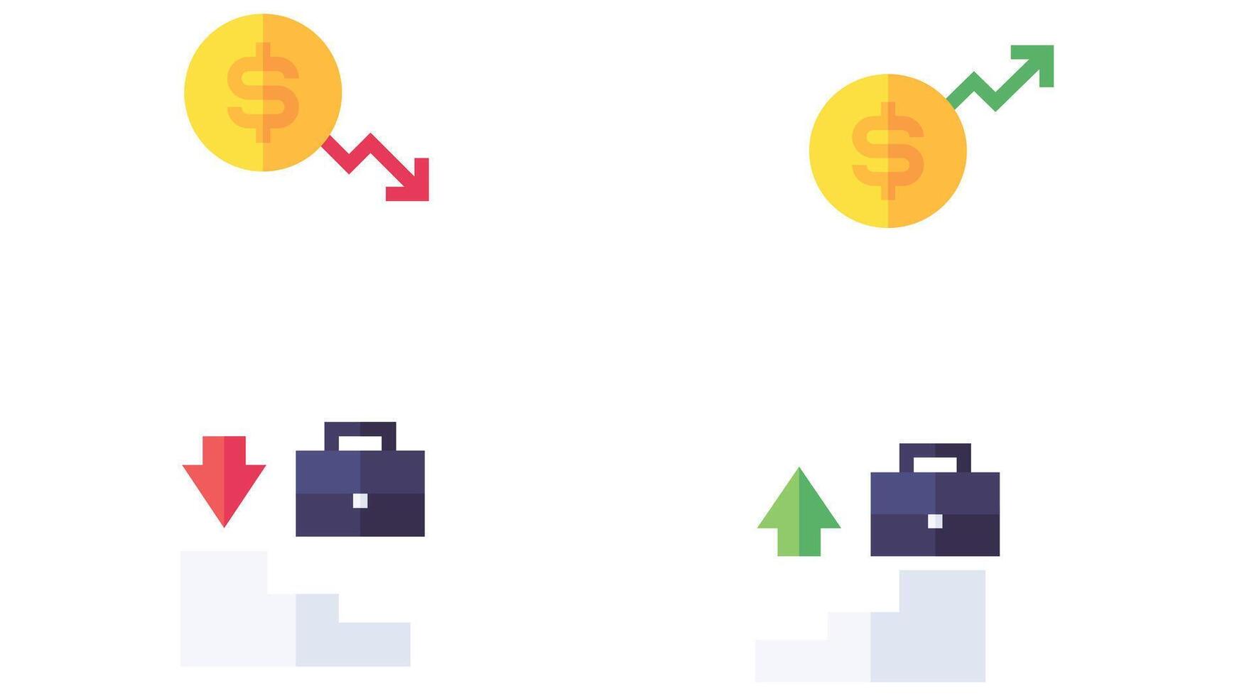 set of different arrows and business, financial and daily use arrows vector art icons