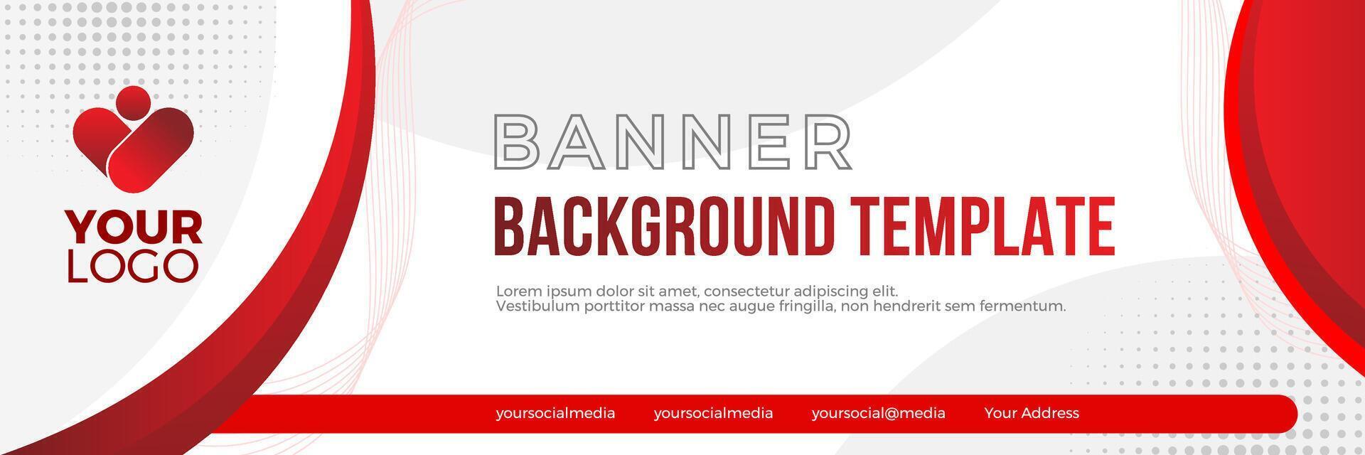 Red White Banner Background vector