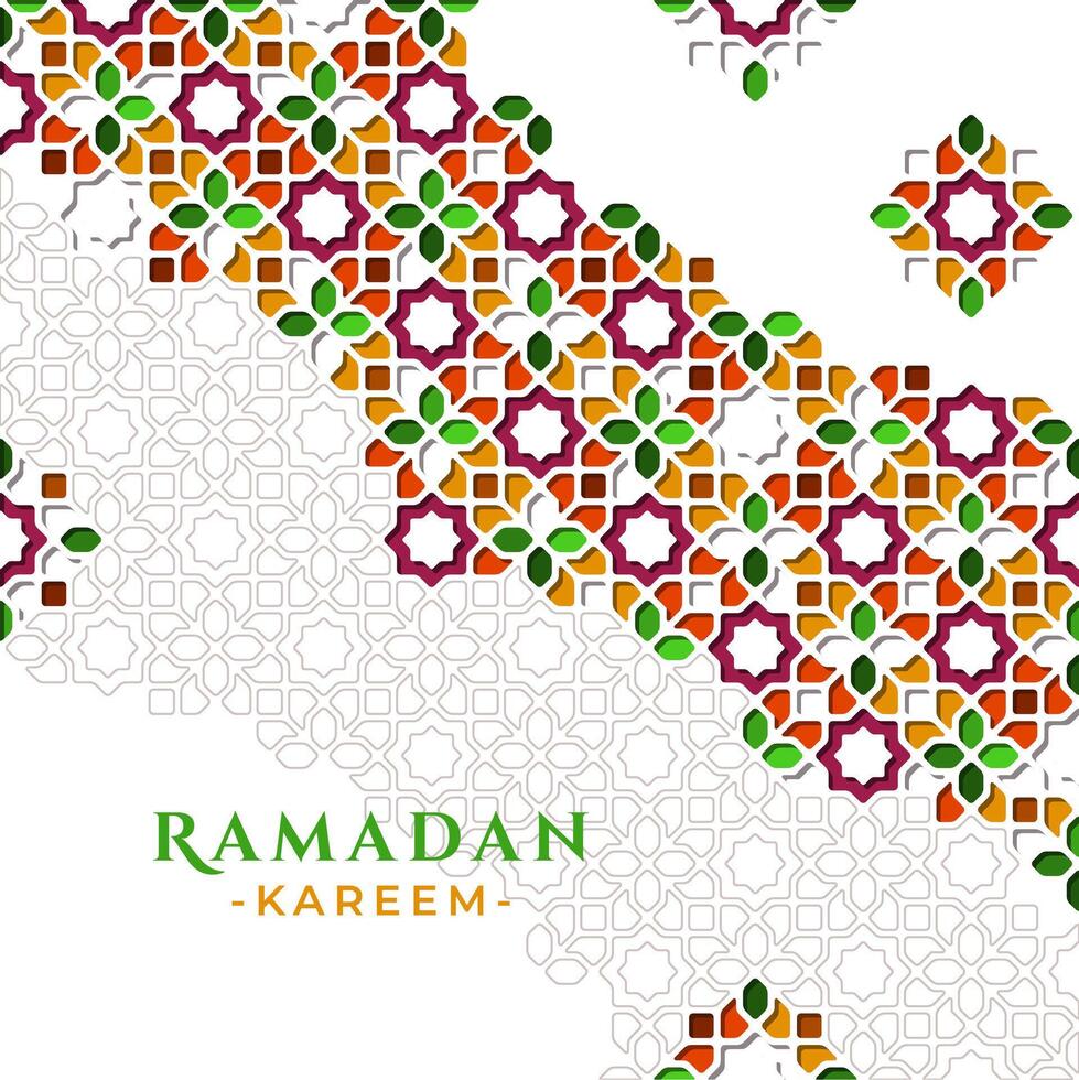 Islamic Pattern Ramadan Greeting Design vector