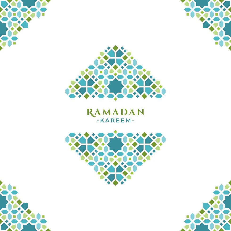 islámico ornamento Ramadán saludo diseño vector