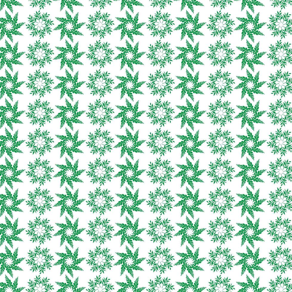 hand draw floral seamless pattern of green leaves Spring Blossom Vector Design on a white background