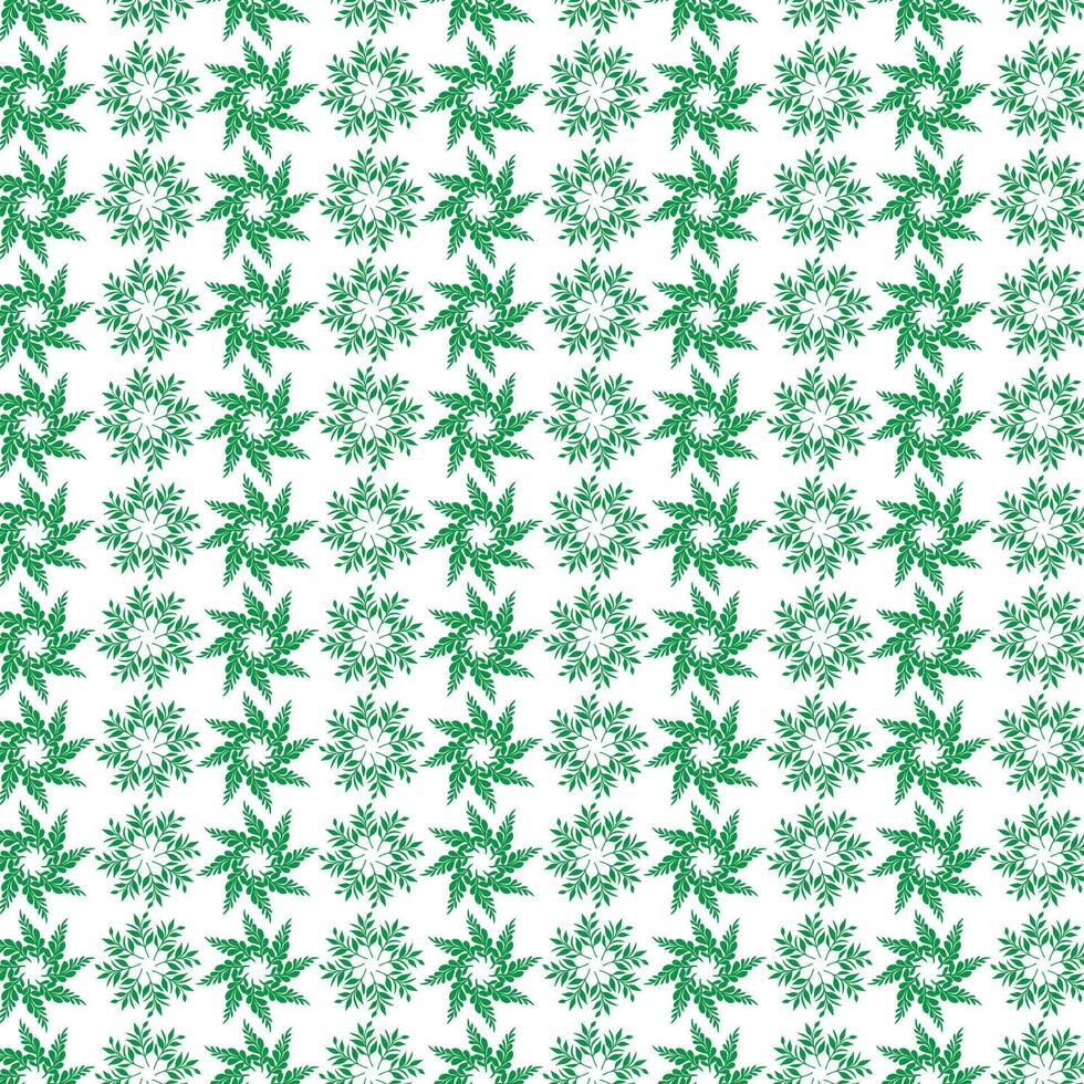 hand draw floral seamless pattern of green leaves Spring Blossom Vector Design on a white background