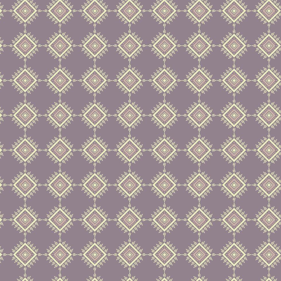 Tribal traditional fabric batik ethnic. ikat floral seamless pattern leaves geometric repeating Vector Design on a white background