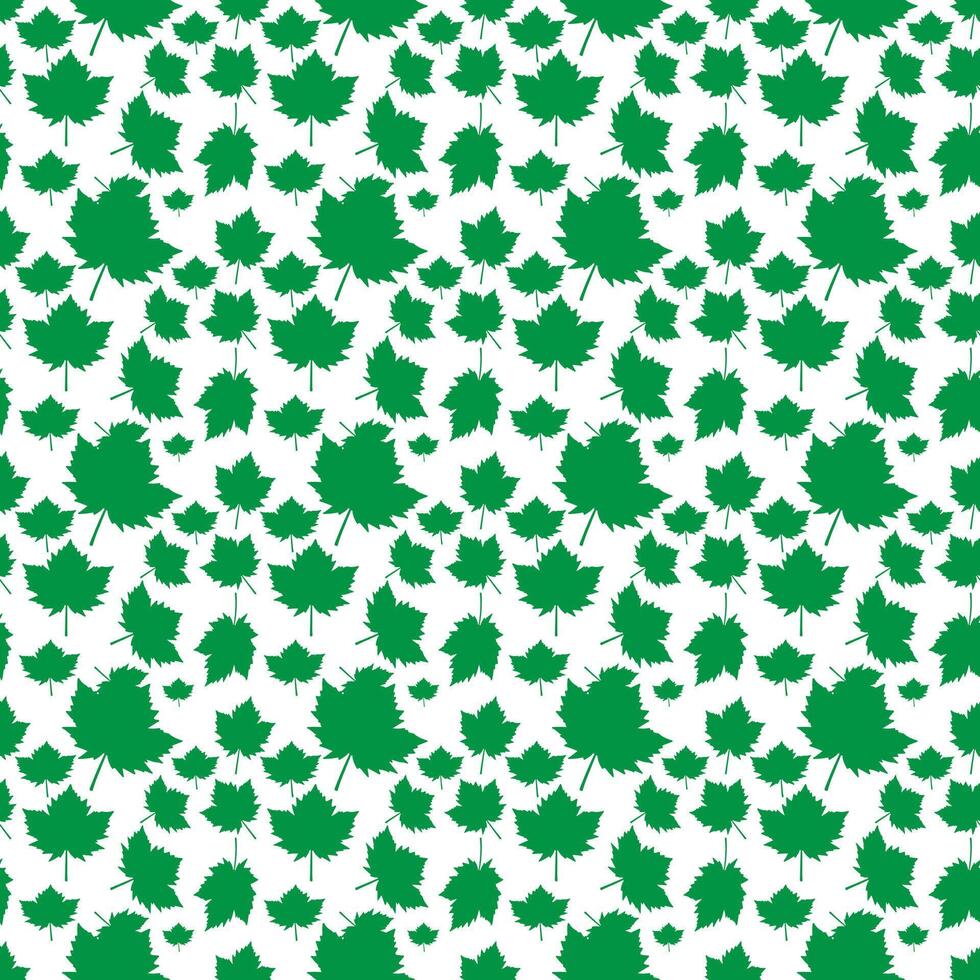 hand draw floral seamless pattern of green leaves Spring Blossom Vector Design on a white background