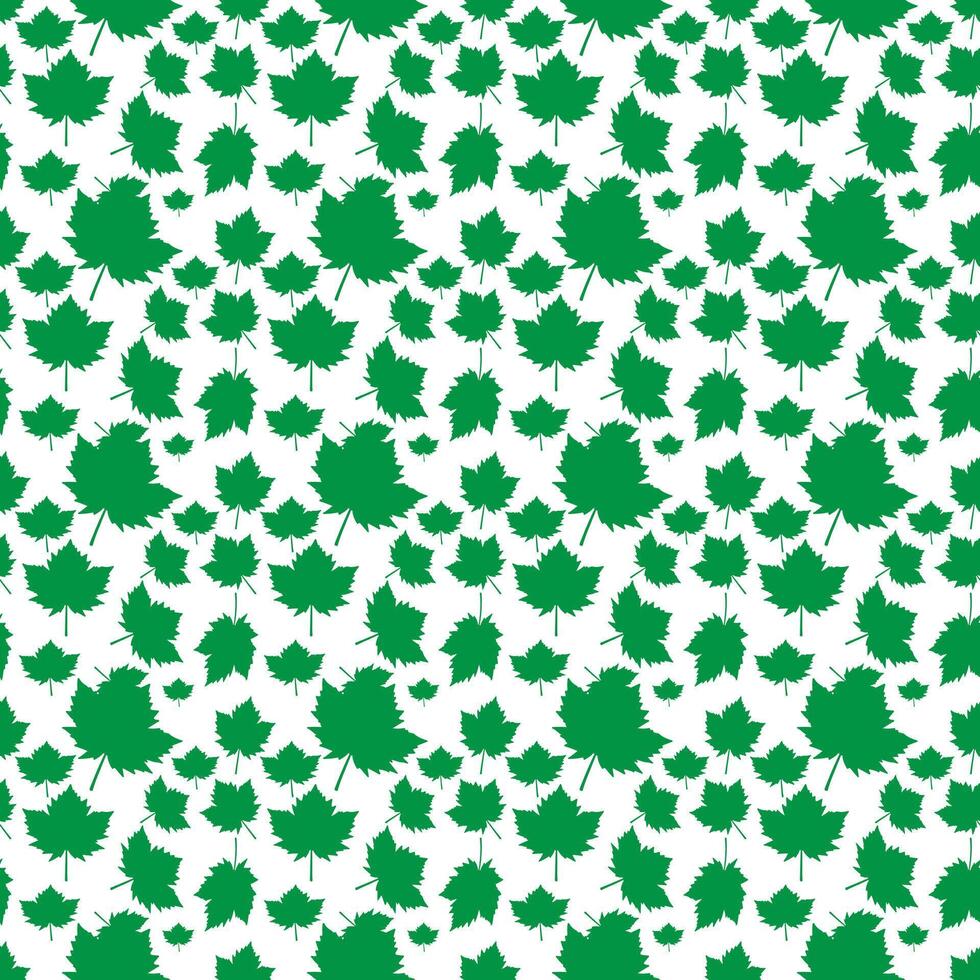 hand draw floral seamless pattern of green leaves Spring Blossom Vector Design on a white background