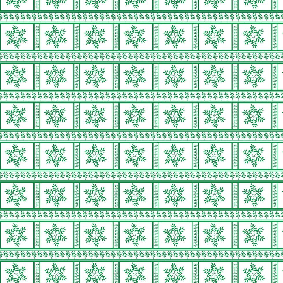 tribal tradicional tela batik étnico de ikat floral sin costura modelo de verde hojas primavera florecer vector diseño en un blanco antecedentes