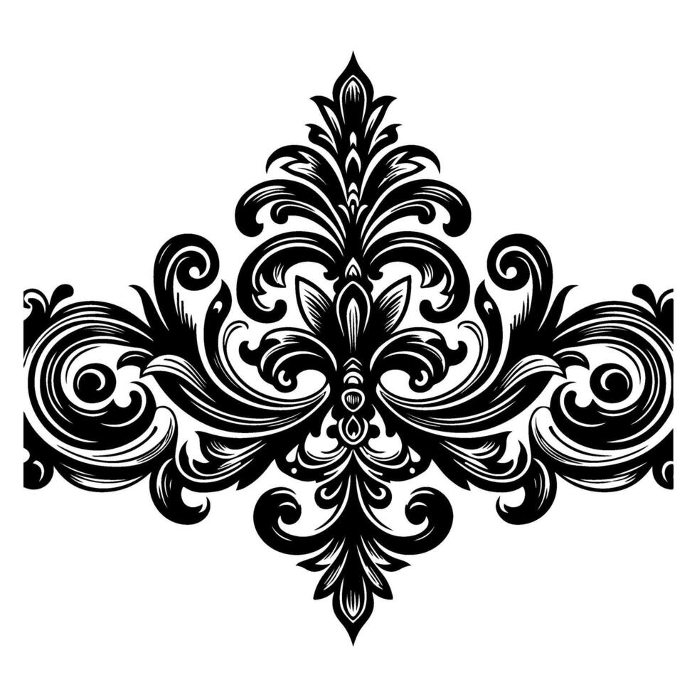 mano dibujado negro línea Clásico caligráfico remolinos, insignias rincones decorativo florido florece elementos frontera marco vector
