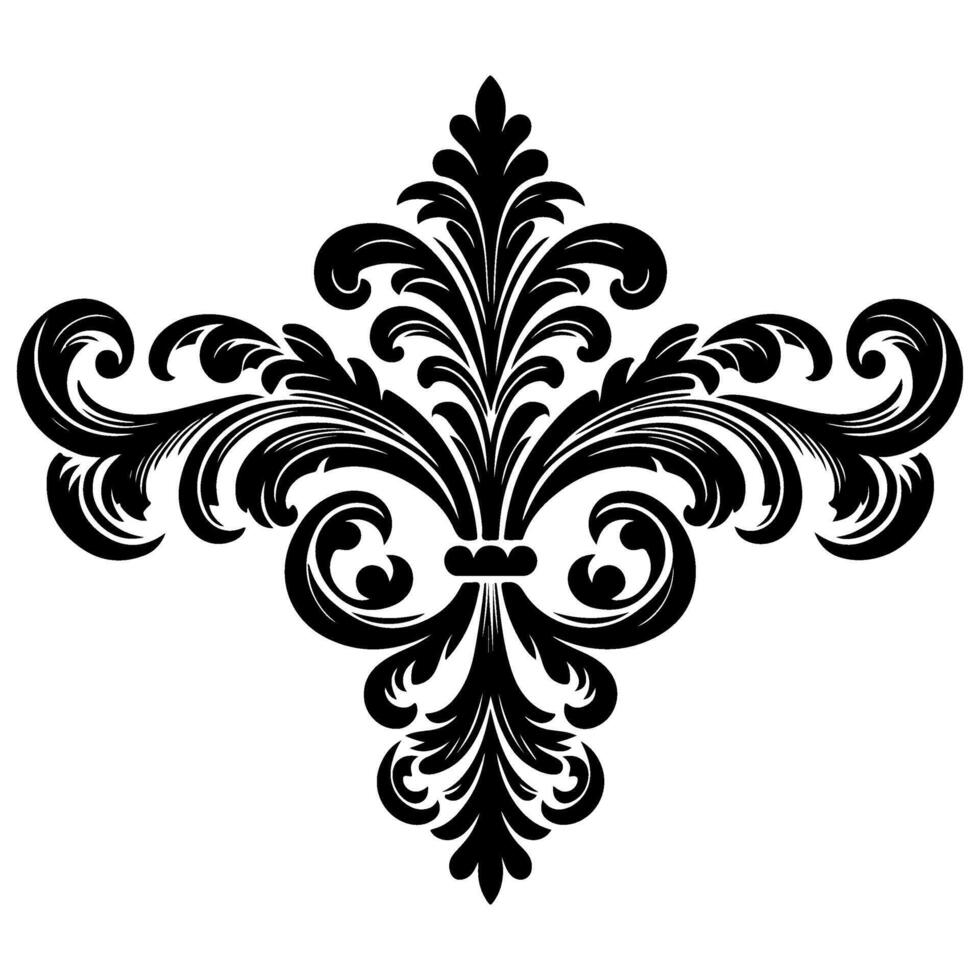 mano dibujado negro línea Clásico caligráfico remolinos, insignias rincones decorativo florido florece elementos frontera marco vector