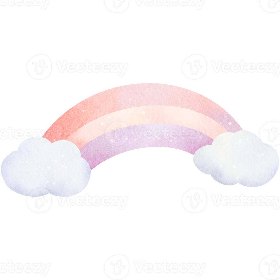 Watercolor rainbow Clipart png