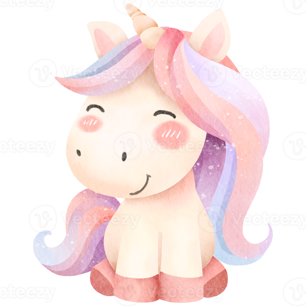 Cute Unicorn Watercolor png