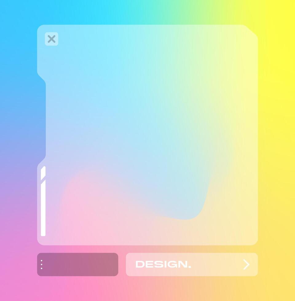 Futuristic square gradient background. Pop up window vector illustration.