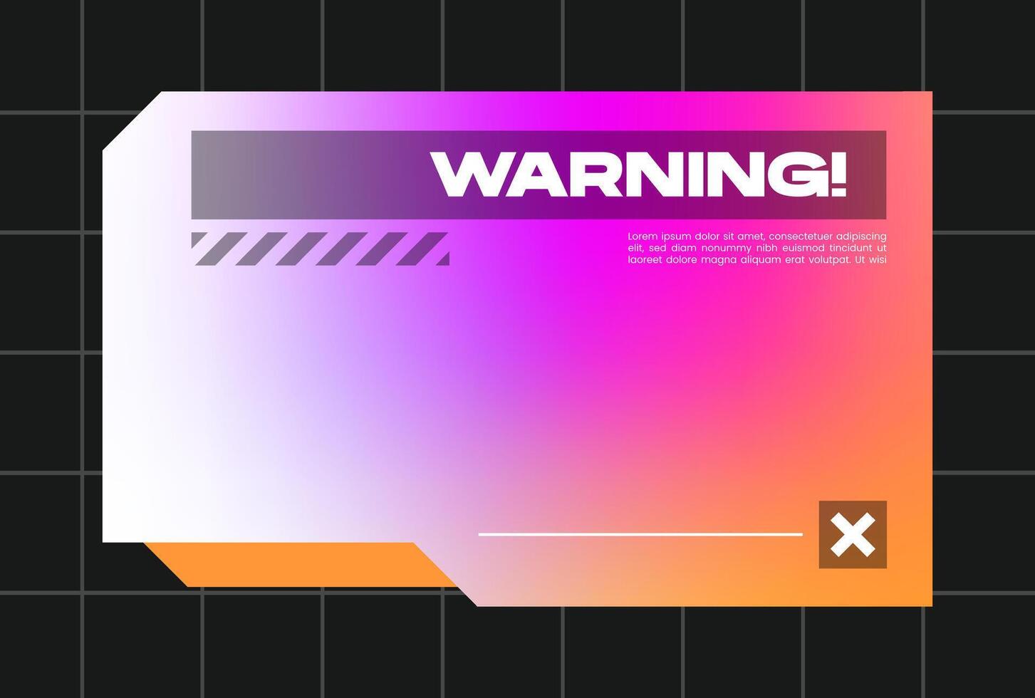 Futuristic pop up interface illustration. Video overlay element. vector