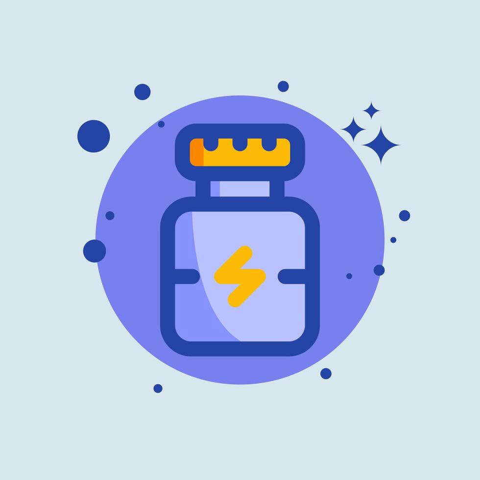 Supplement flat illustration. Vitamin signs vector illustration.