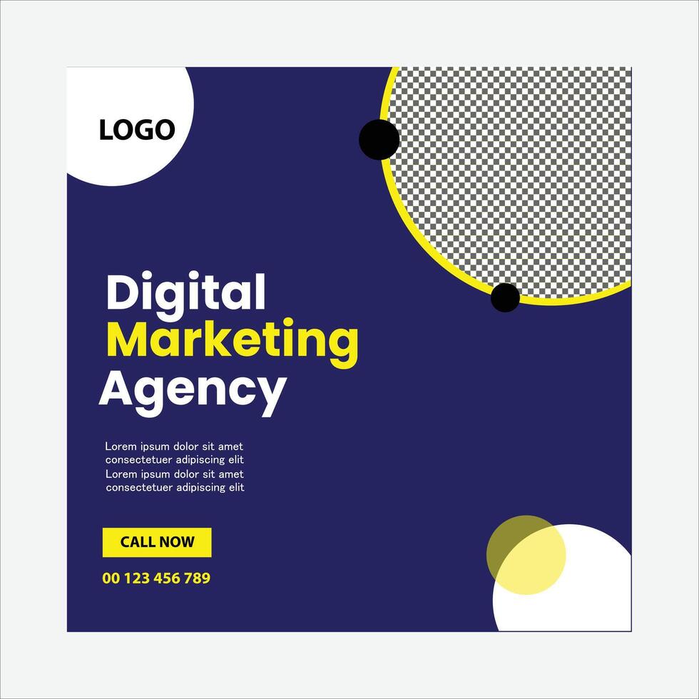 digital marketing social media post vector