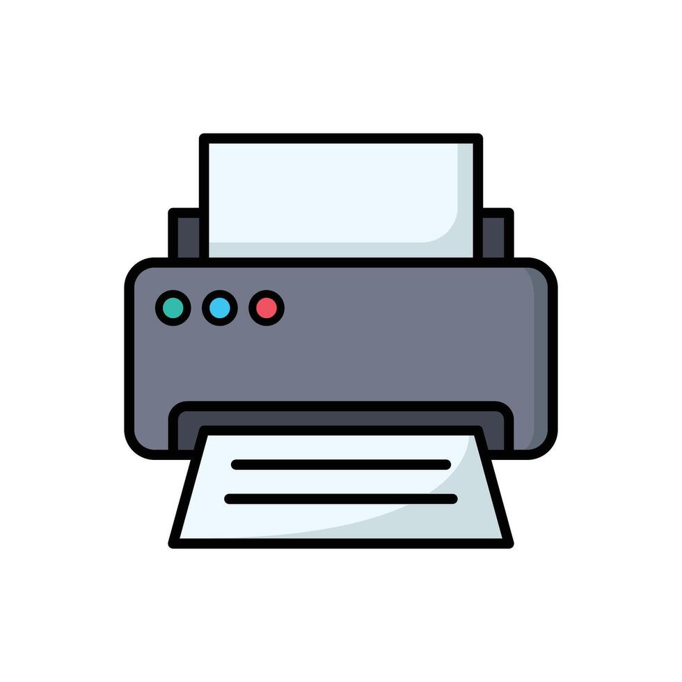 impresora icono vector diseño modelo sencillo y limpiar