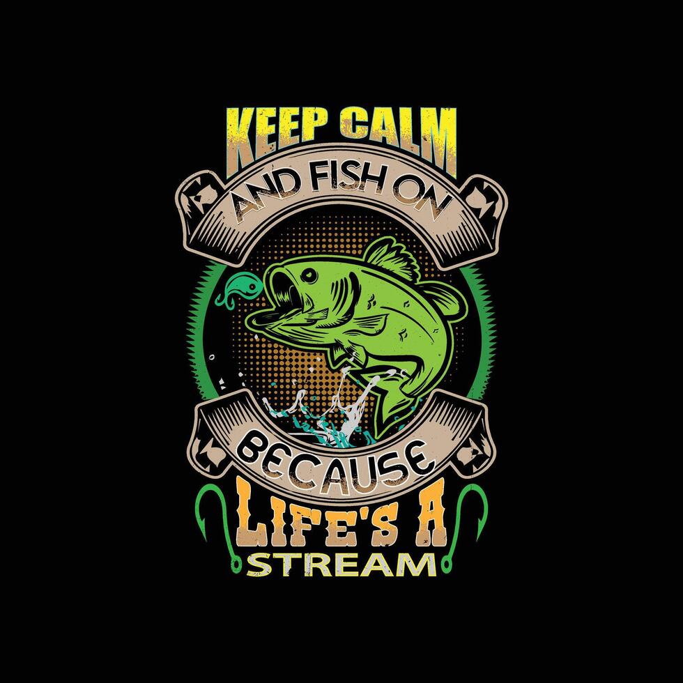 Fishing t-shirt design, vector fishing t shirt