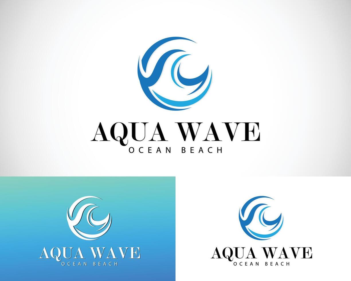 wave design concept creative ocean beach business design concept travel vector