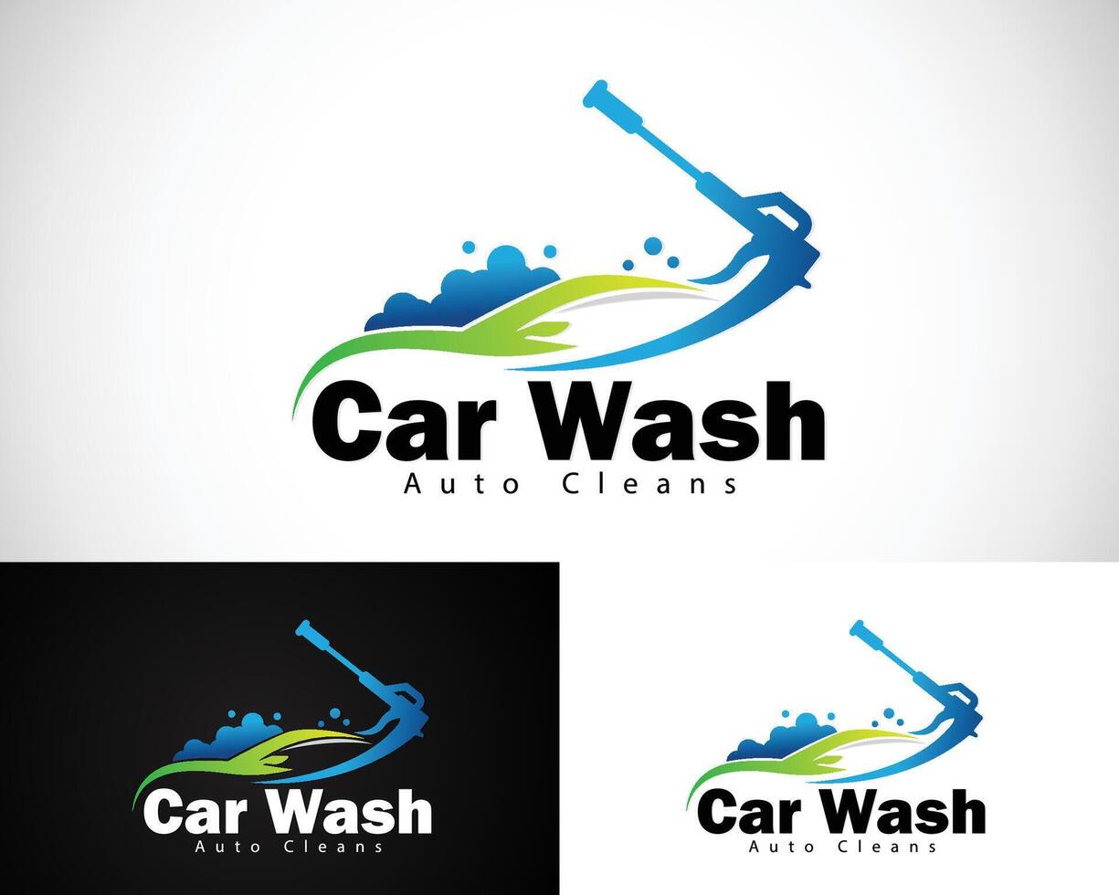 car wash logo creative cleans design concept motors service vector