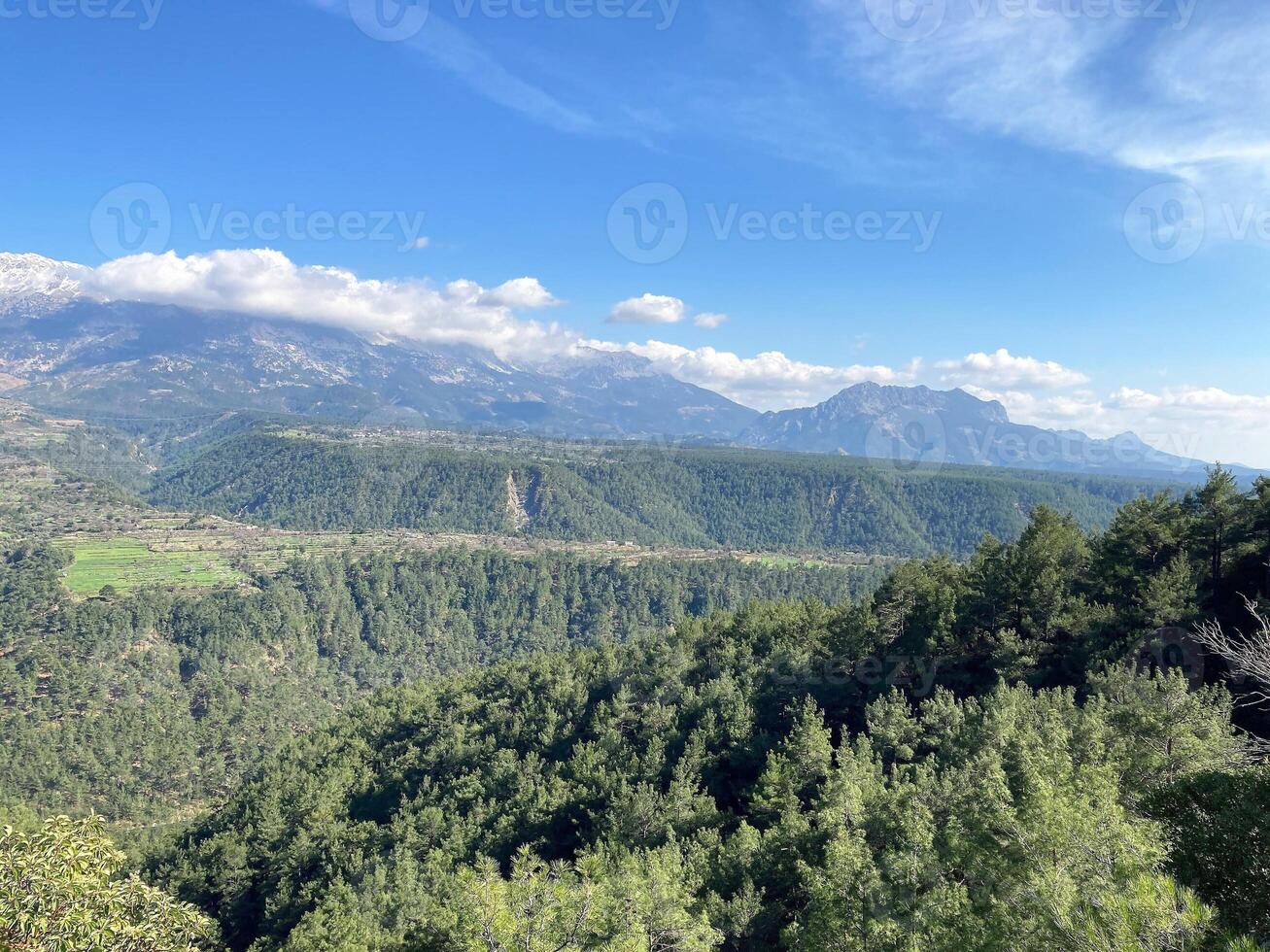 Landscape Tazi Canyon in Manavgat, Antalya, Turkey Aerial top view. photo