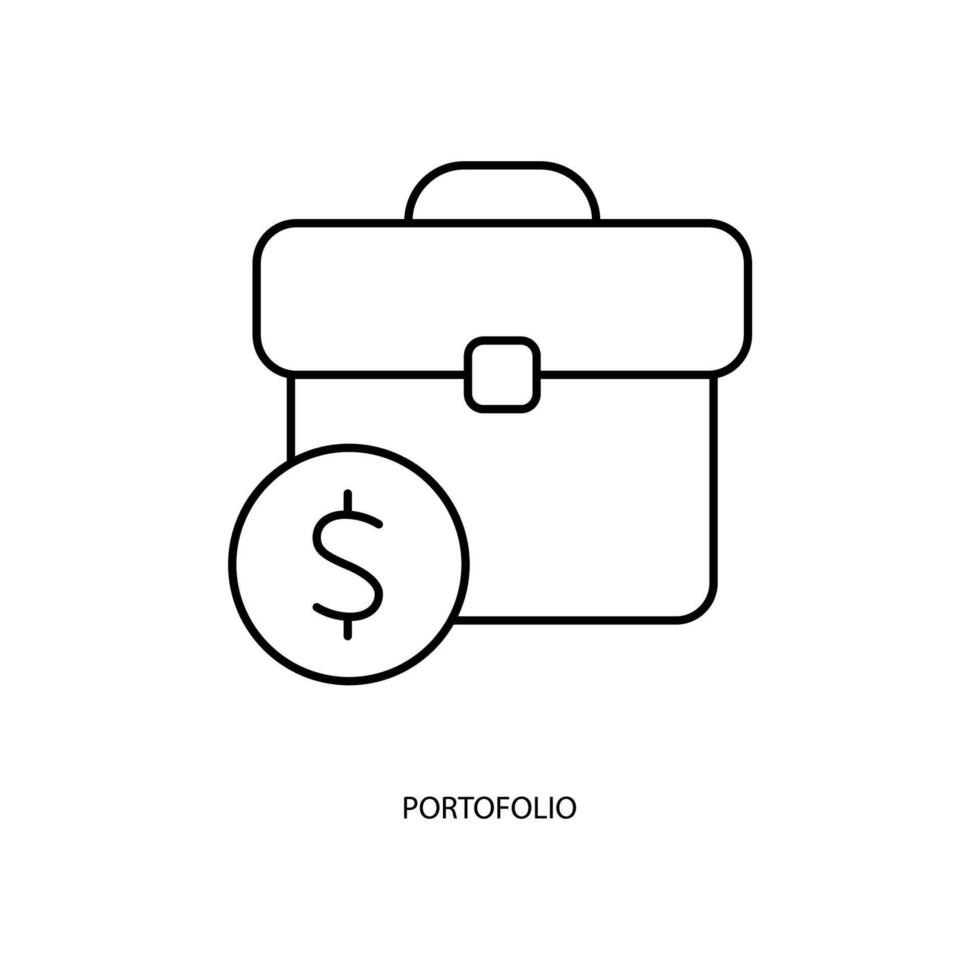 portofolio concept line icon. Simple element illustration. portofolio concept outline symbol design. vector