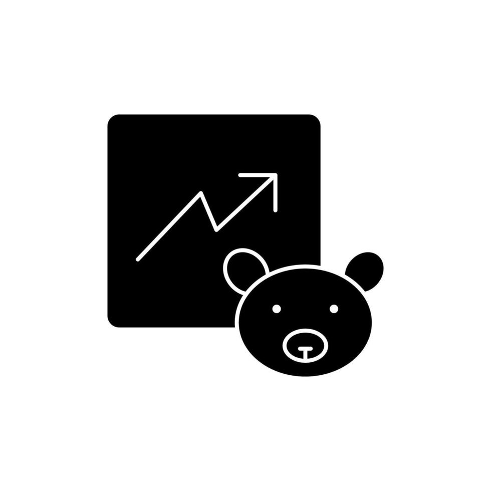 bear market concept line icon. Simple element illustration. bear market concept outline symbol design. vector