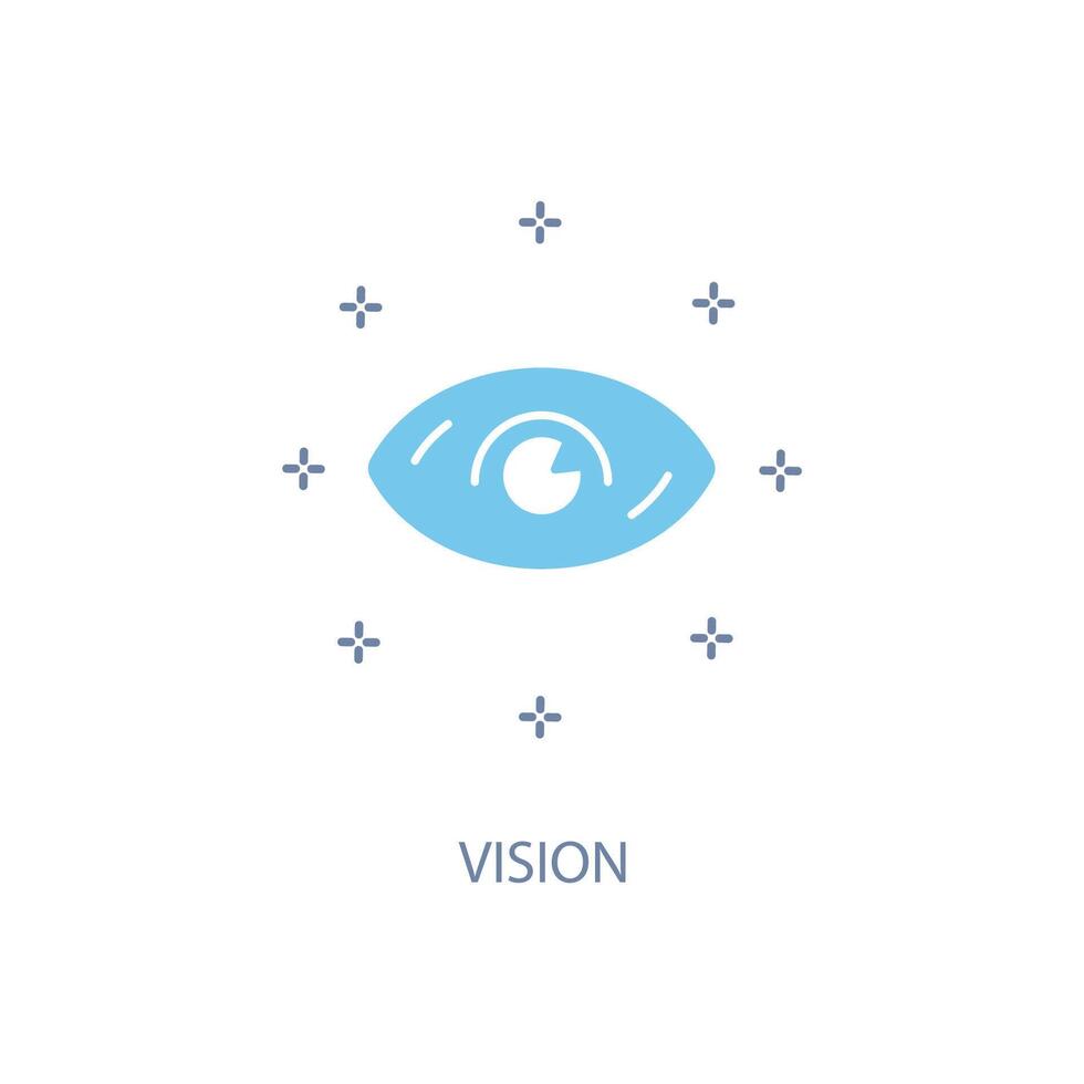 vision concept line icon. Simple element illustration. vision concept outline symbol design. vector