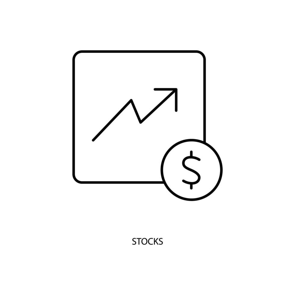 Stock concept line icon. Simple element illustration. Stock concept outline symbol design. vector