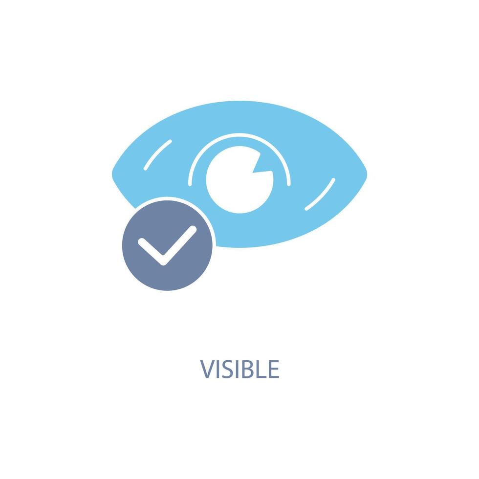 visible concept line icon. Simple element illustration. visible concept outline symbol design. vector