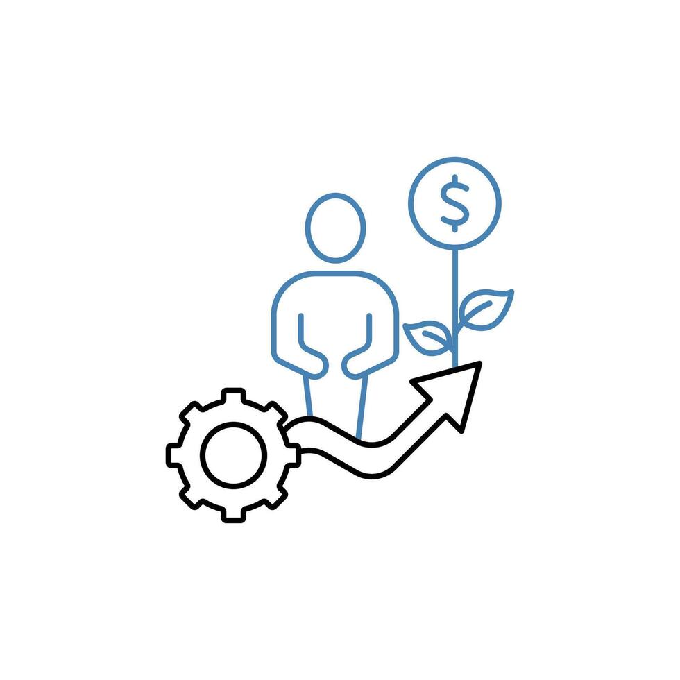 investor concept line icon. Simple element illustration. investor concept outline symbol design. vector