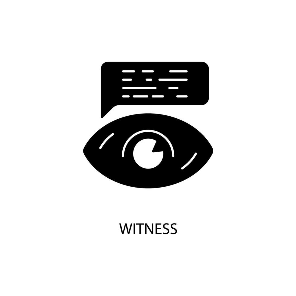 witness concept line icon. Simple element illustration. witness concept outline symbol design. vector