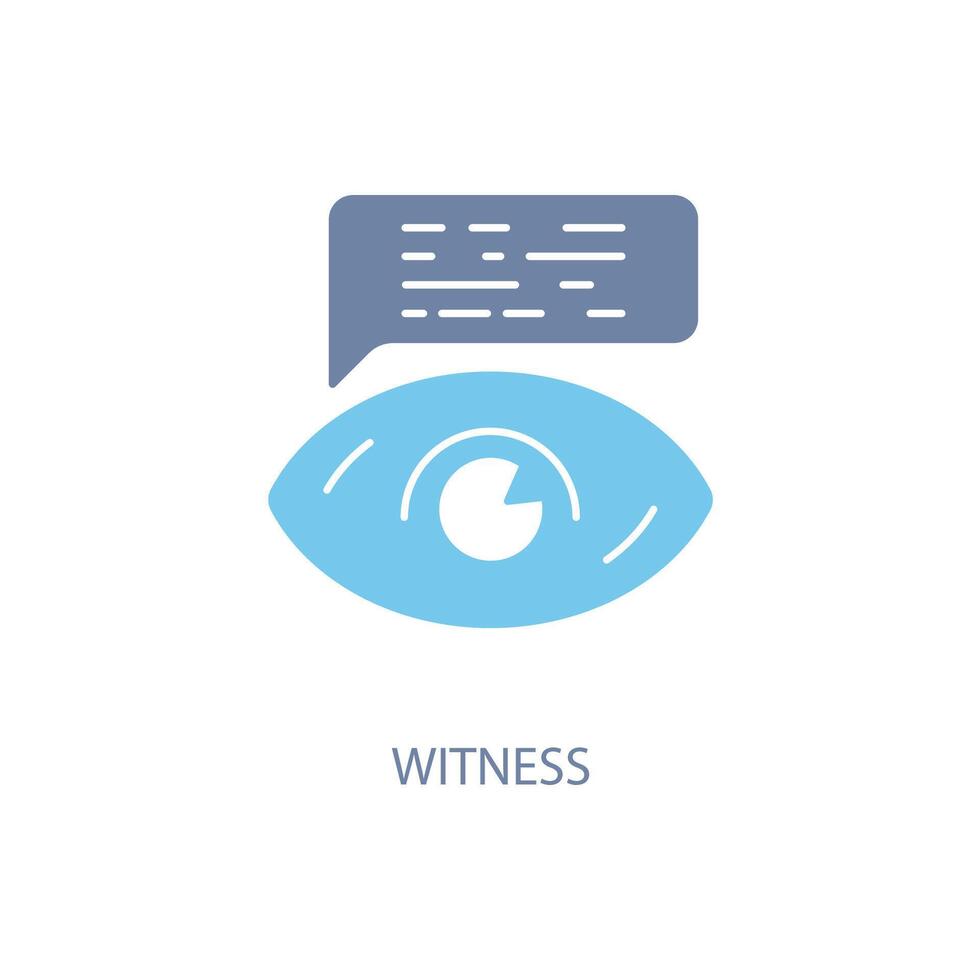 witness concept line icon. Simple element illustration. witness concept outline symbol design. vector