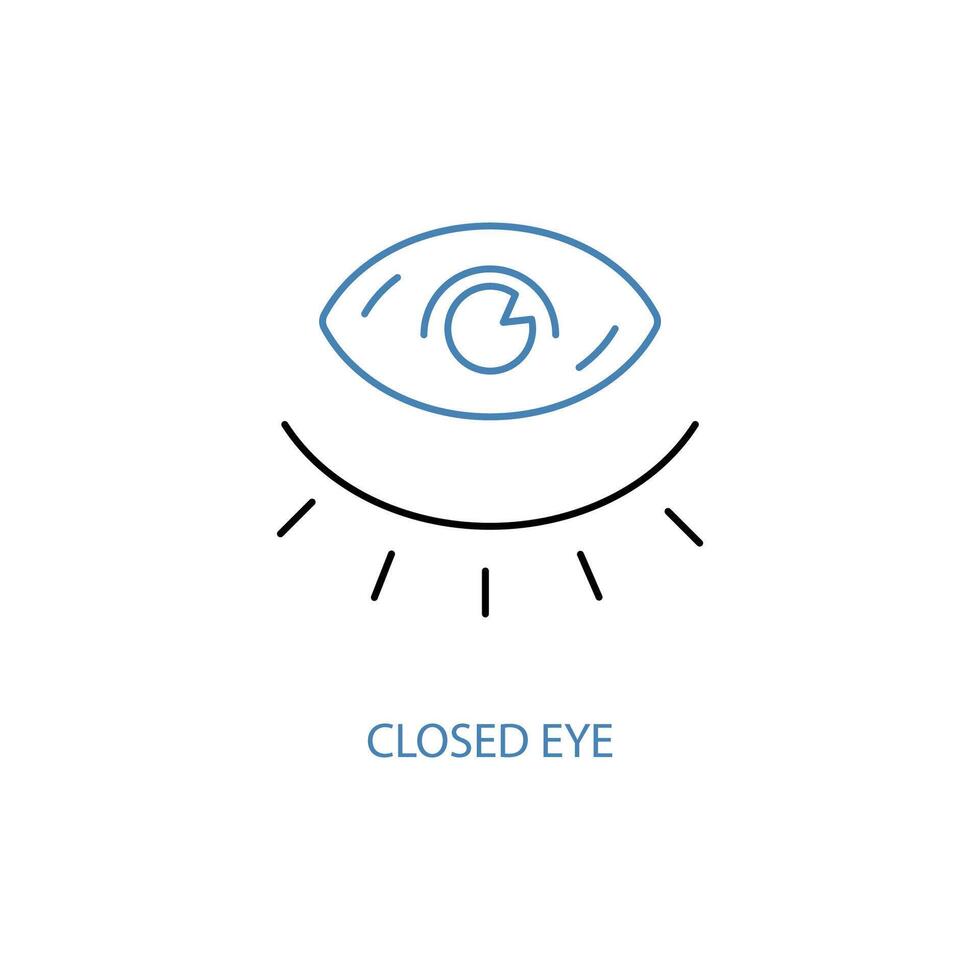 closed eye concept line icon. Simple element illustration. closed eye concept outline symbol design. vector