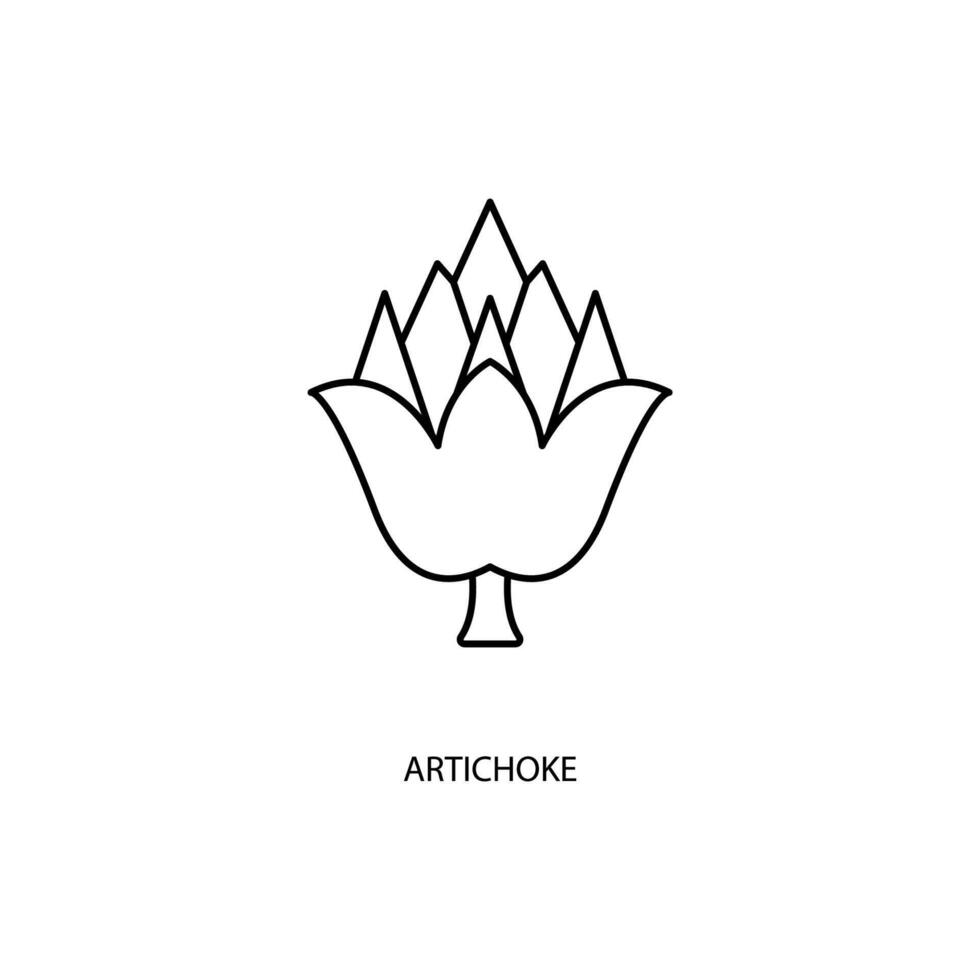 artichoke concept line icon. Simple element illustration. artichoke concept outline symbol design. vector