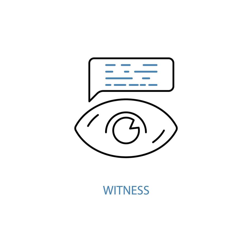 witness concept line icon. Simple element illustration. witness concept outline symbol design. vector