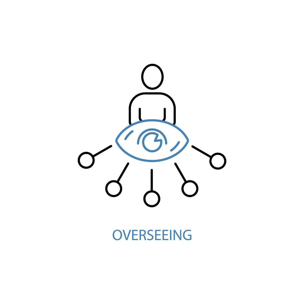 overseeing concept line icon. Simple element illustration. overseeing concept outline symbol design. vector