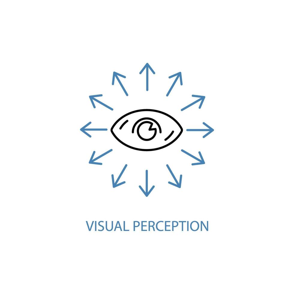 visual perception concept line icon. Simple element illustration. visual perception concept outline symbol design. vector