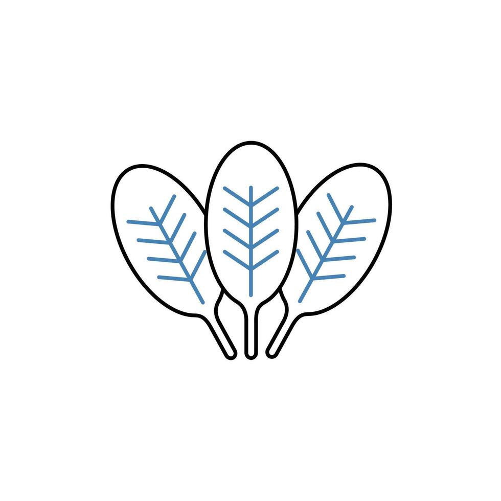 spinach concept line icon. Simple element illustration. spinach concept outline symbol design. vector