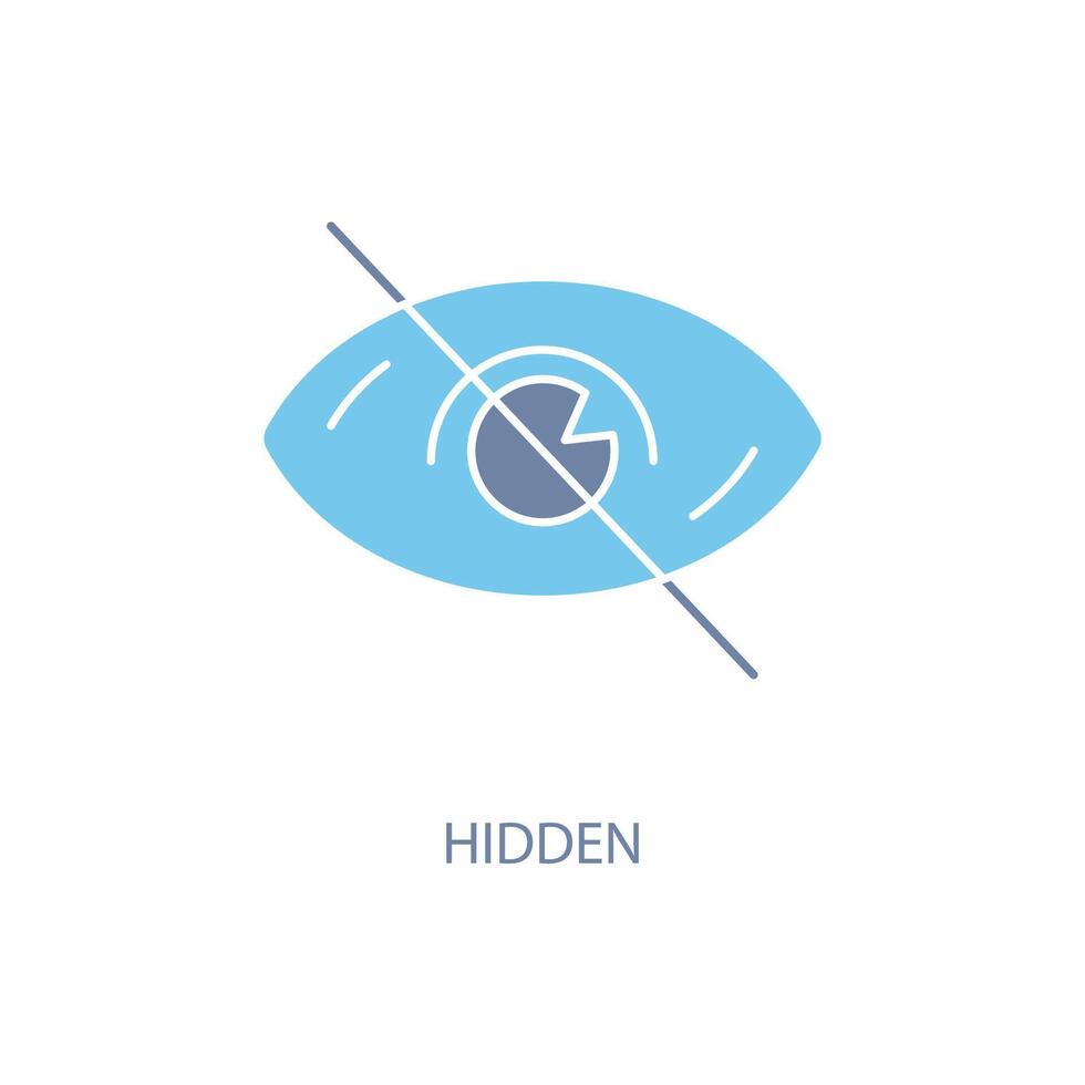 hidden concept line icon. Simple element illustration. hidden concept outline symbol design. vector