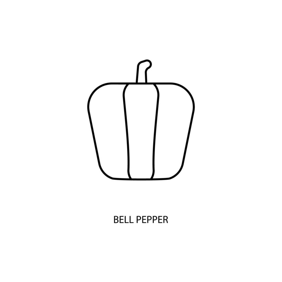 bell pepper concept line icon. Simple element illustration. bell pepper concept outline symbol design. vector