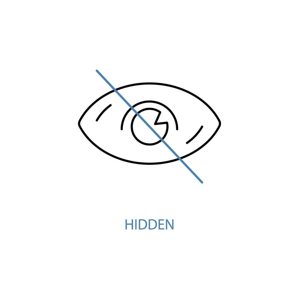 hidden concept line icon. Simple element illustration. hidden concept outline symbol design. vector