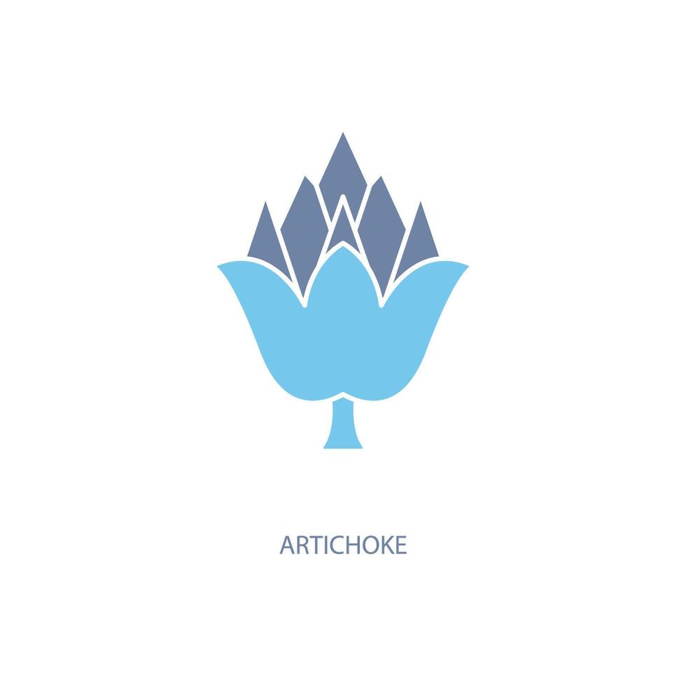 artichoke concept line icon. Simple element illustration. artichoke concept outline symbol design. vector