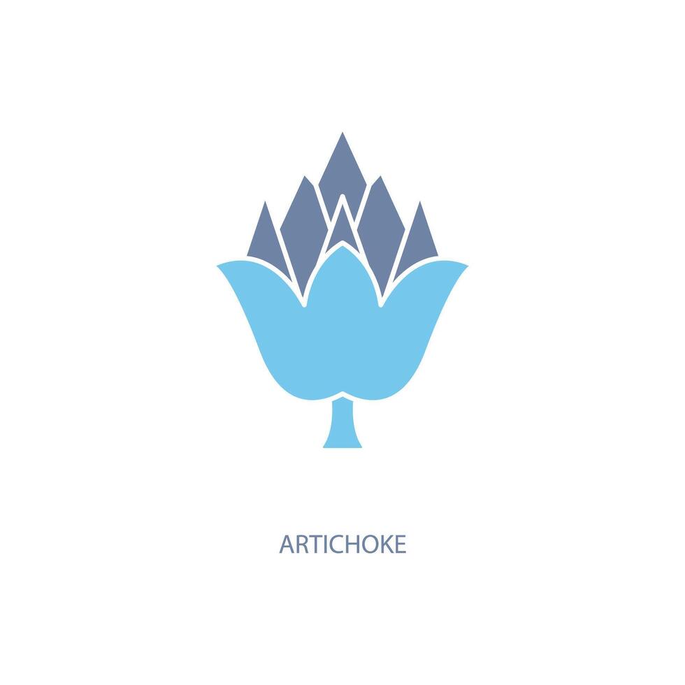 artichoke concept line icon. Simple element illustration. artichoke concept outline symbol design. vector