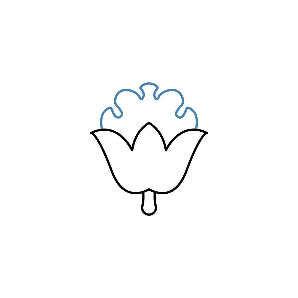 cauliflower concept line icon. Simple element illustration. cauliflower concept outline symbol design. vector