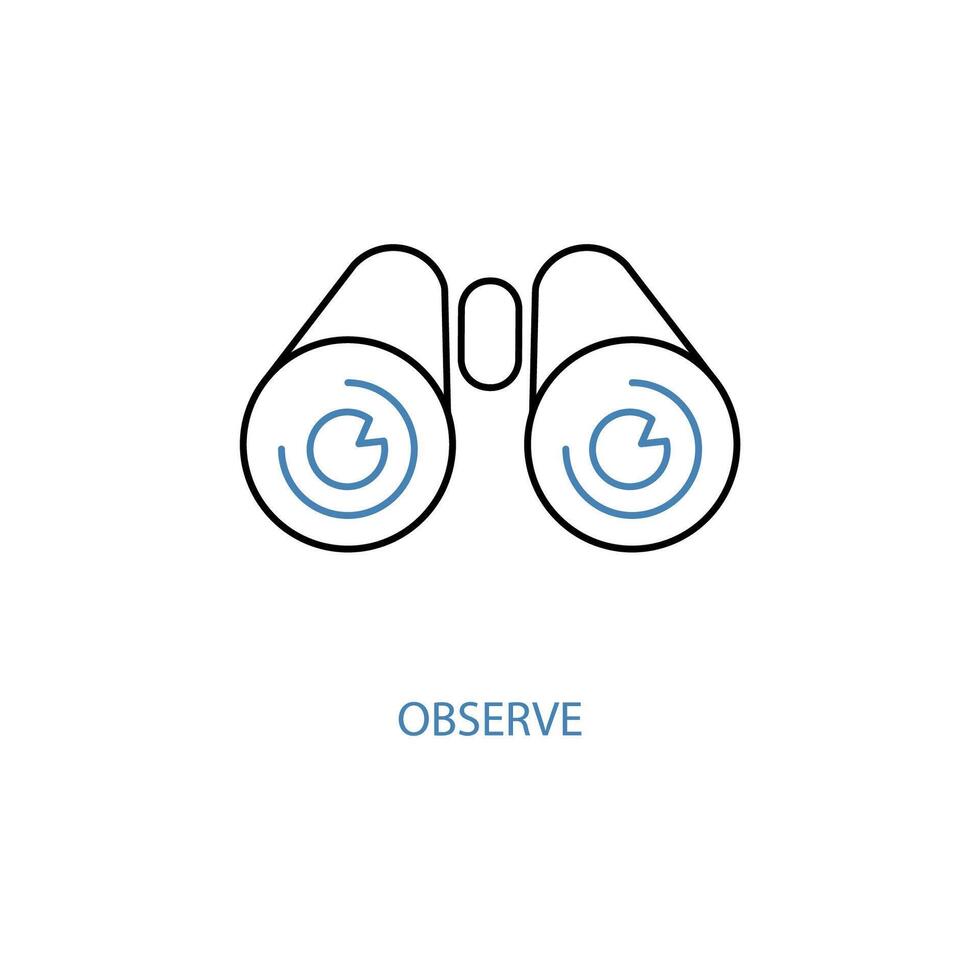 observe concept line icon. Simple element illustration. observe concept outline symbol design. vector