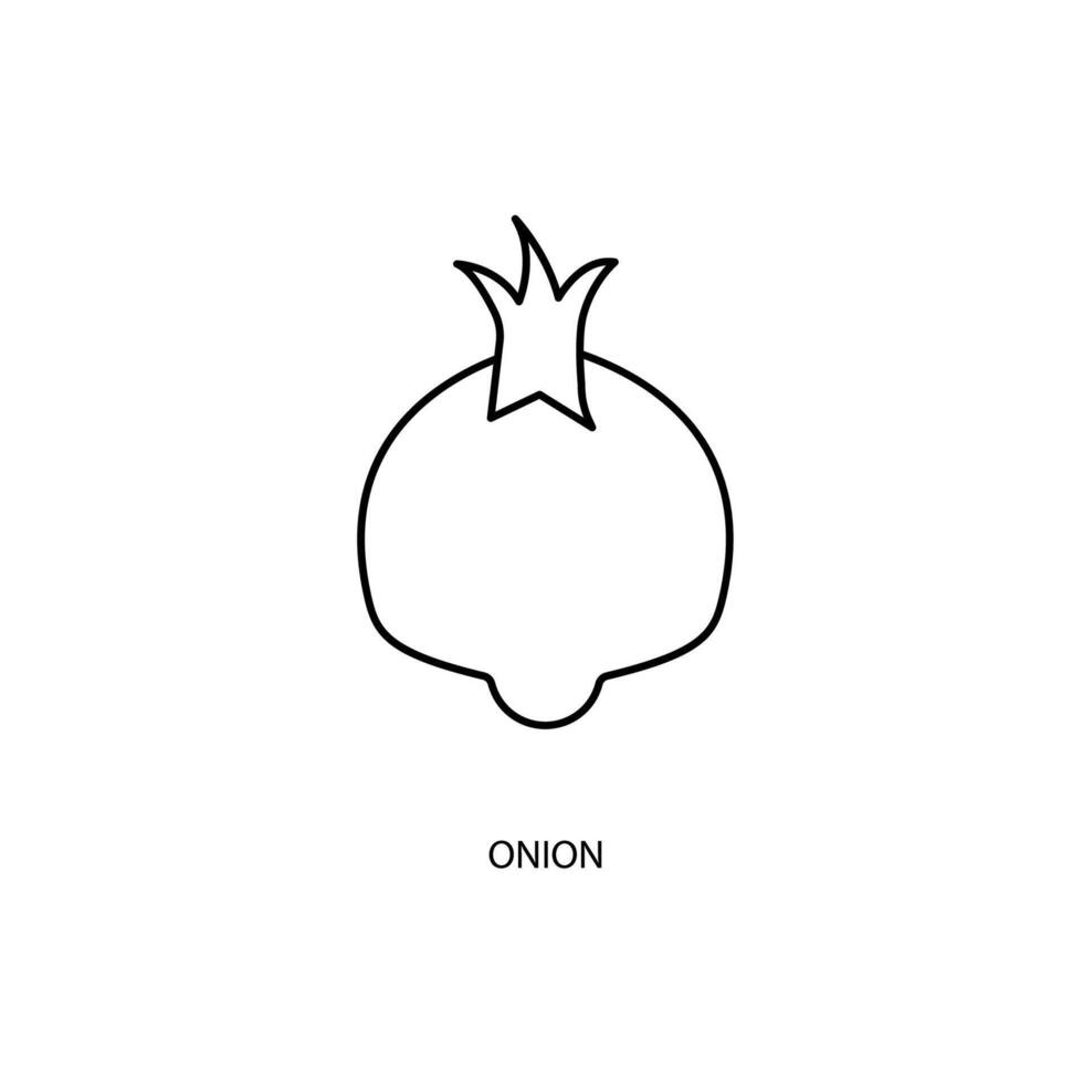 onion concept line icon. Simple element illustration. onion concept outline symbol design. vector